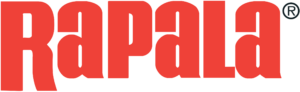 Rapala logo - Firmanavnet 'Rapala' skrevet med røde bokstaver